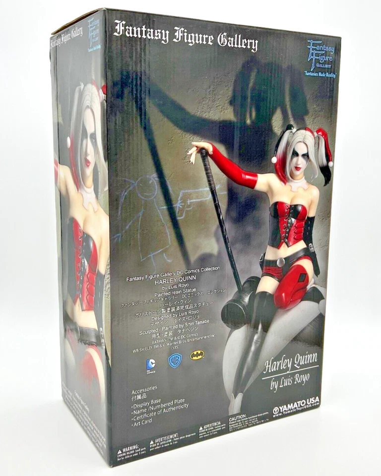 Galería de figuras de fantasía DC Comics Harley Quinn por LUIS ROYO Estatua • NUEVO Foto 2 de 4