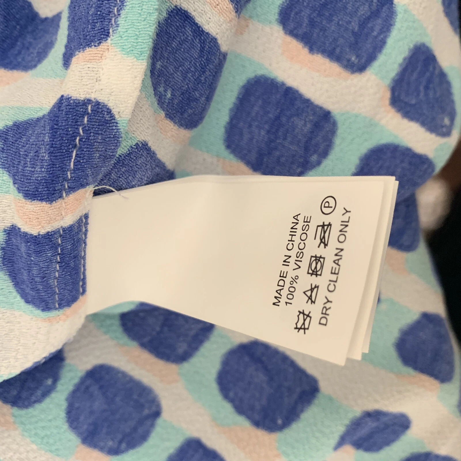 Abito senza maniche cravatta Kate Spade taglia small blu isola con timbro 