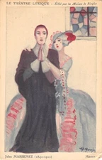 Old postcard celebrity / le theatre lyrique / jules massenet / manon