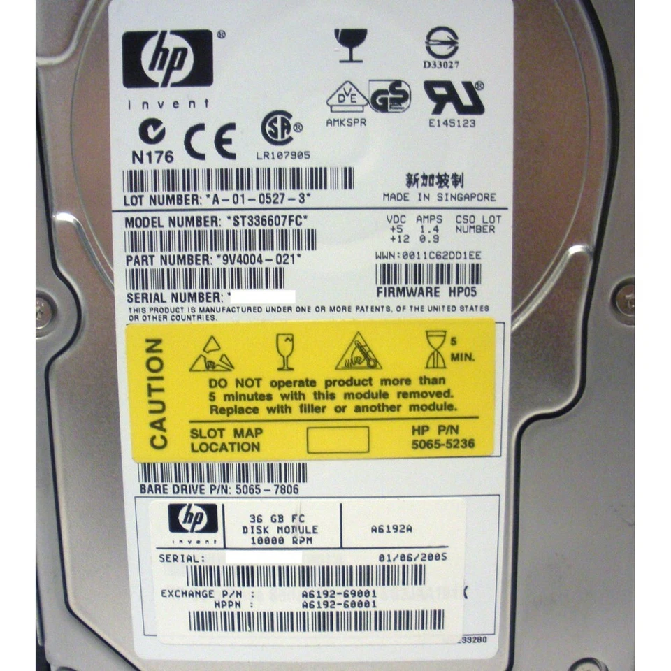 HP A6192A 36GB 10K RPM FC Hard Drive Disk - Image 4 of 4