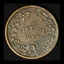 1863 Liberty Union Patriotic Civil War Token - Free Shipping USA on The Hot Collector
