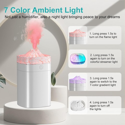 Portable Mini Humidifier USB Personal Desktop Humidifiers for Home Bedroom - Picture 4 of 5