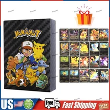 55Pcs Pokemon Card Foil Black PACK CARDS TCG GX Vmax GX Card Charizard Rare *