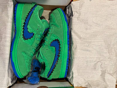 Nike SB Dunk Low Pro QS Grateful Dead Green Bear Shoes Men s US 10.5