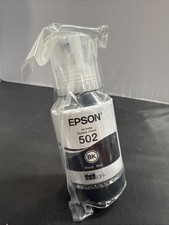Genuine EPSON 502 Black Ink Bottle  127ml  Black - Sealed OEM