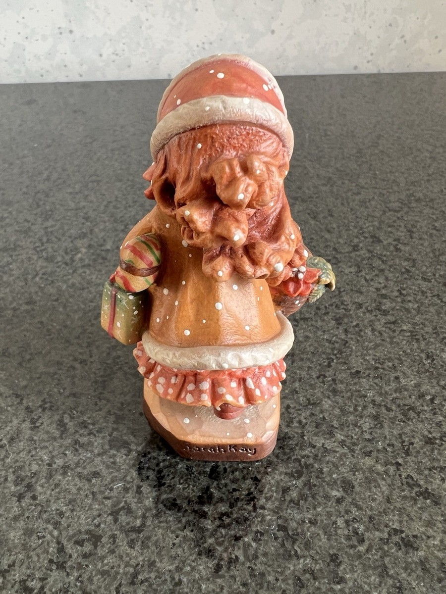 【L様ご確認】アンリ人形 ANRI 10㎝　　　【Holiday Cheer】 ANRI Sarah Kay 4” Yule Tide Cheer Hand Carved Figurine LE 4000 No 置物