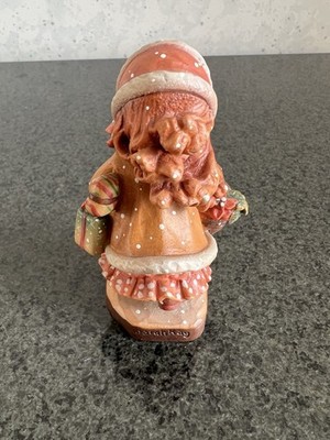 ANRI Sarah Kay 4” Yule Tide Cheer Hand Carved Figurine LE 4000 No