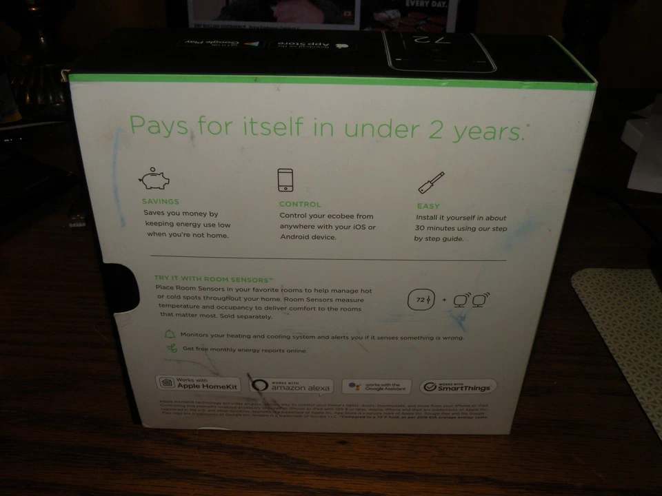 ecobee3 lite Smart Thermostat - Black New - Image 4 of 4