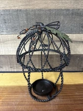 Acorn Shaped Metal Pillar Candle Holder Fall Harvest  Thanksgiving