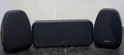 BIC America Venturi DV32 3 Speaker Set CENTER L/R 8-Ohms Black Bookshelf Subwoof