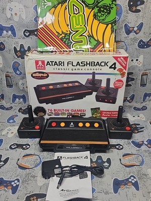 Atari Flashback 4 Classic Game Console 76 games Complete in Box W/Poster