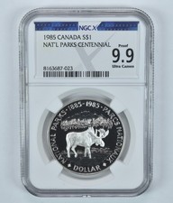 1985 Canada 1 Dollar Silver National Parks Proof 9.9 UCAM NGC X NGCX *0411