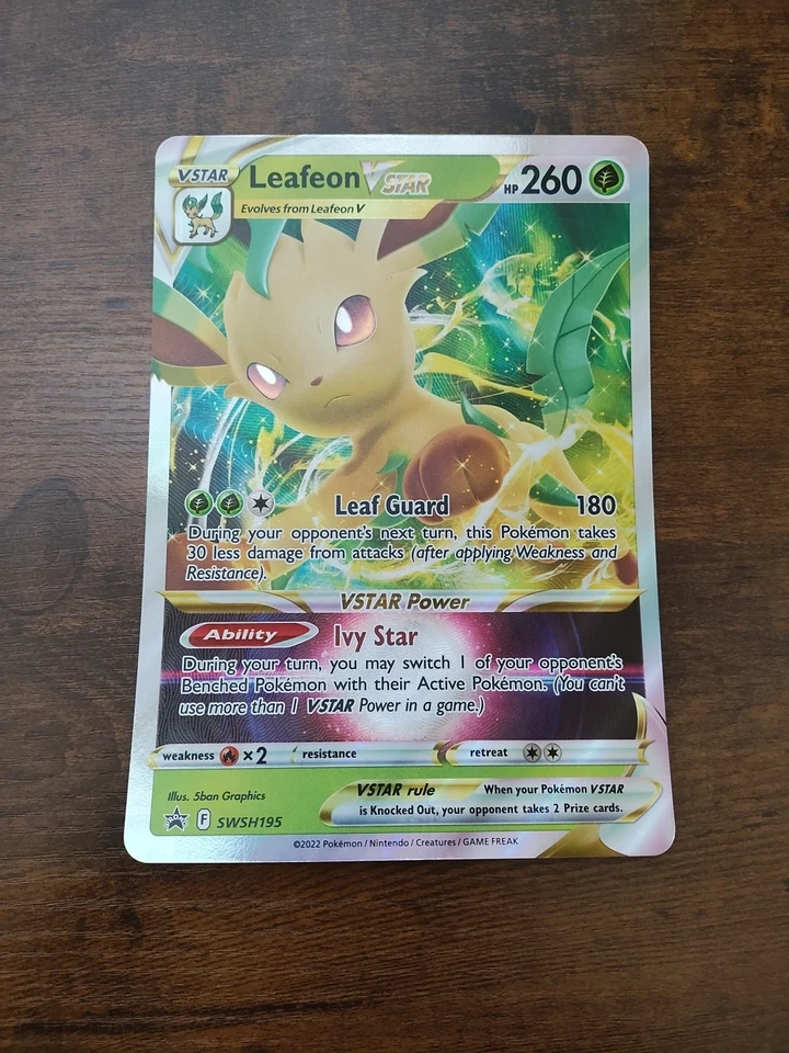 Leafeon VSTAR - SWSH195 - Jumbo Oversized Cards Pokémon Trading Card (NM-) - Image 3 of 4