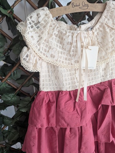 Girls Boutique Dress - Vintage Charm with Inspirational Touch 6-7yrs - Picture 5 of 9
