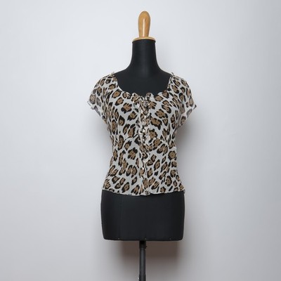Ermanno Scervino Top 100% Seide Gr. 42 - M Animalier