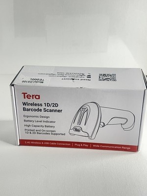 Tera 1D/2D and QR Wireless or Wired Barcode Scanner Compact Plug - Model D5100