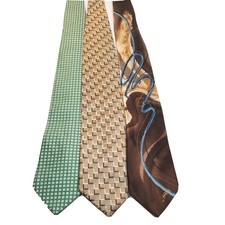 VTG DESIGNER Silk Neck Ties by T.Hilfiger, Alexander Julian & J.Garcia Lot Of 3