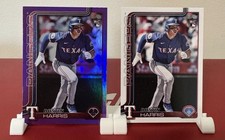 2025 Topps Series 2 Dustin Harris Purple Foil  /250 & Base Rookie Card# 374