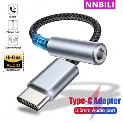 USB Type C To 3.5 Jack Earphone Adapter USB-C 3 5mm Audio Cable Converter 