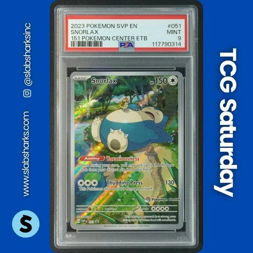 2023 POKEMON SV BLACK STAR PROMOS #051 POKEMON CENTER ETB SNORLAX PSA 9