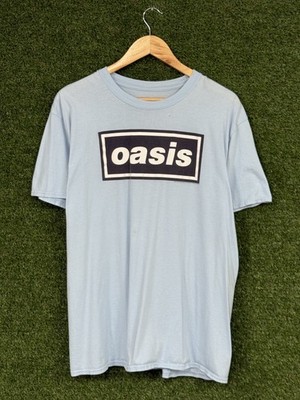 Oasis Blue Classic Logo Band Merch Tee XL