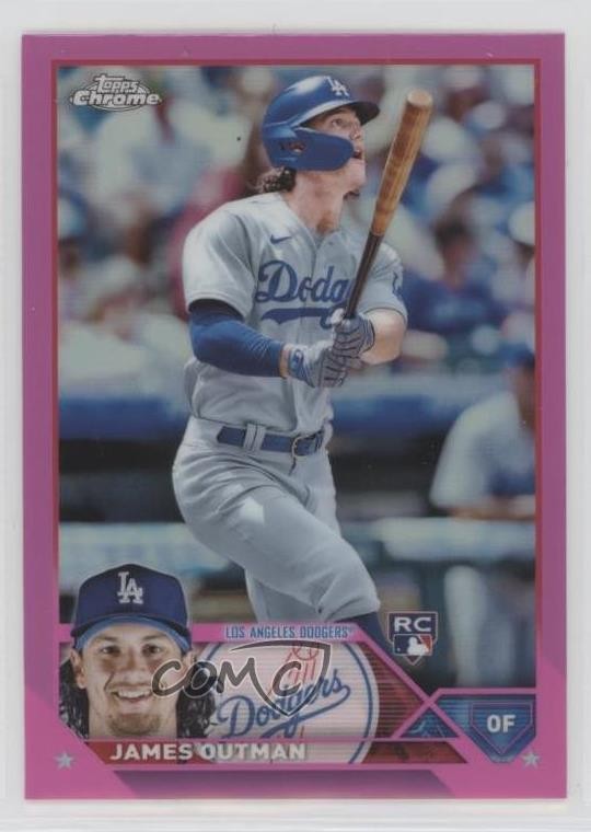 2023 Topps Chrome Pink Refractor James Outman #81 Rookie RC 3y4