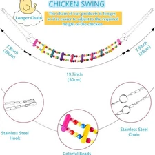 Longer Chain Chicken Toys for Coop Accessories 6PCS Chicken Swing Ladder  ]