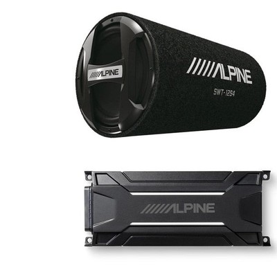 Alpine SWT-12S4 12'' Bass System & KTA-30MW Mono Power Pack Amplifier