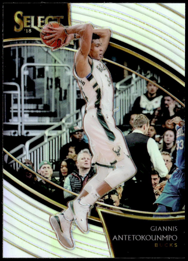 2018-19 Panini Select #207 Giannis Antetokounmpo Silver Prizms Courtside E1