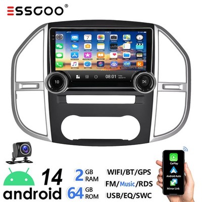 Android 14 Autoradio GPS Carplay 4+64G KAM Für Mercedes Benz Vito 3 W447 2014-20