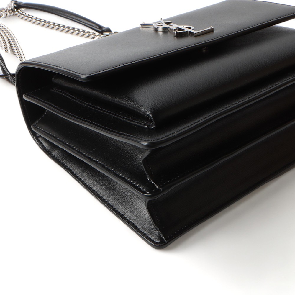 Borsa a tracolla Saint Laurent Monogram Sunset Medium color argento 442906 69560204