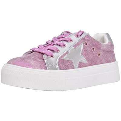 Mia Kids Sparklee Girl's Sneakers Lace-Up Shoes PNK Pink Comet
