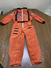 NASA Kids Astronaut Costume Space Shuttle Commander Suit with Patches Sz 4-6