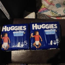 NEW HUGGIES OVERNITES ALLL-NIGHT DIAPERS - Size 5 Over 27 lb. - 18 COUNT