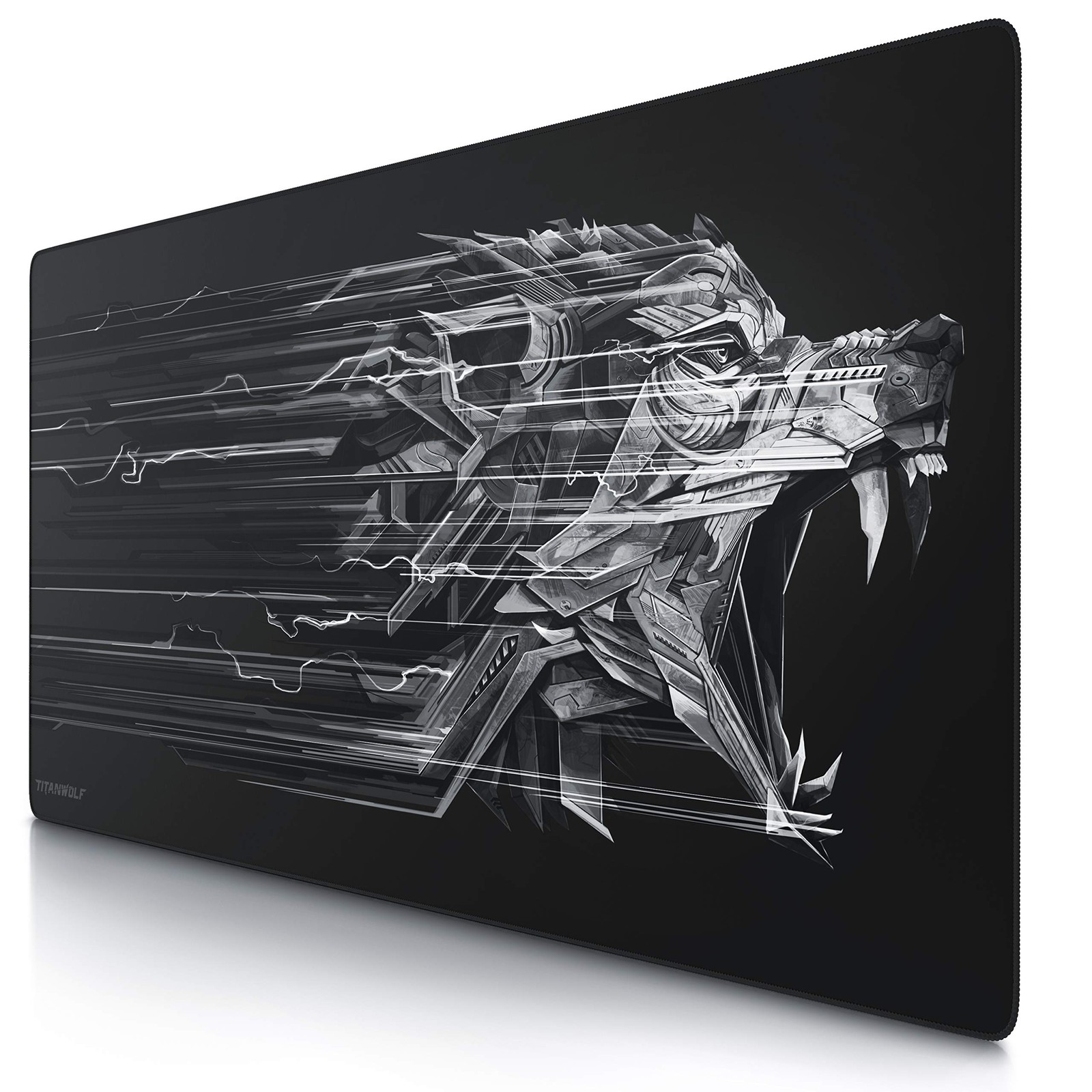 Tapis de souris de gaming Titanwolf XL 1200x600mm en tissu noir