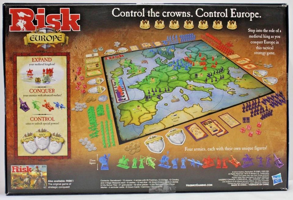 NEW Hasbro RISK EUROPE Enhanced Game of Medieval Conquest Boardgame Sealed 2015 - Image 3 of 4