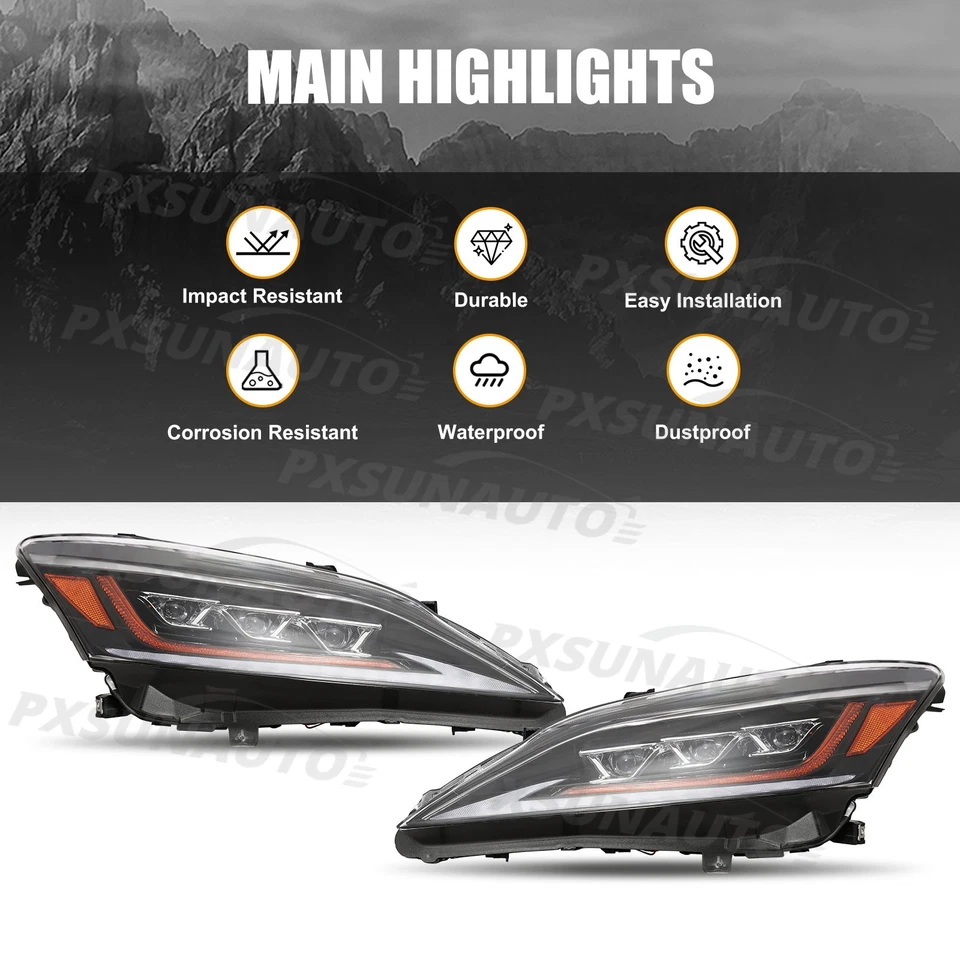 Conjunto de faros LED para actualización LEXUS ES350 2006-2012 Foto 2 de 4