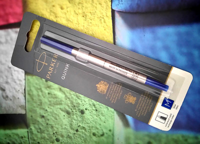 Parker QUINK Rollerball Refill_Medium 0.7  blau Blister mit Schutzkappe
