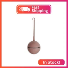 mushie Silicone Pacifier Holder Case (Cloudy Mauve)