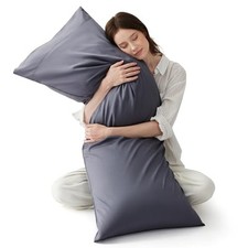 Body Pillow Cover - Grey Long Cooling Pillow Body 20" x 54" 1 01 - Dark Grey