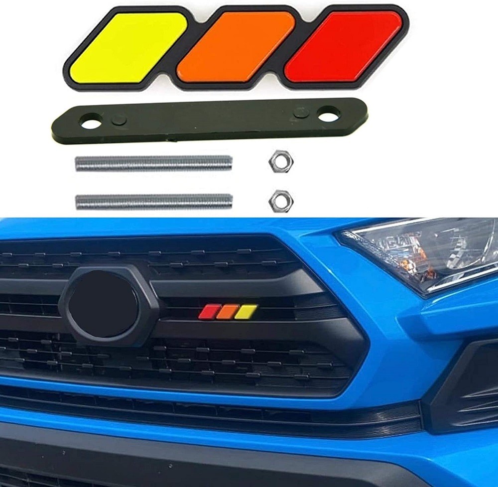3-color Grille Badge Emblem Decor Accessories Car Truck Label Car Modification