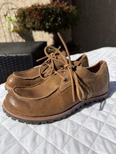 Cydwoq Cliff Dweller Handmade Vacation Shoes Brown Leather Size 36.5 Us 6-6.5