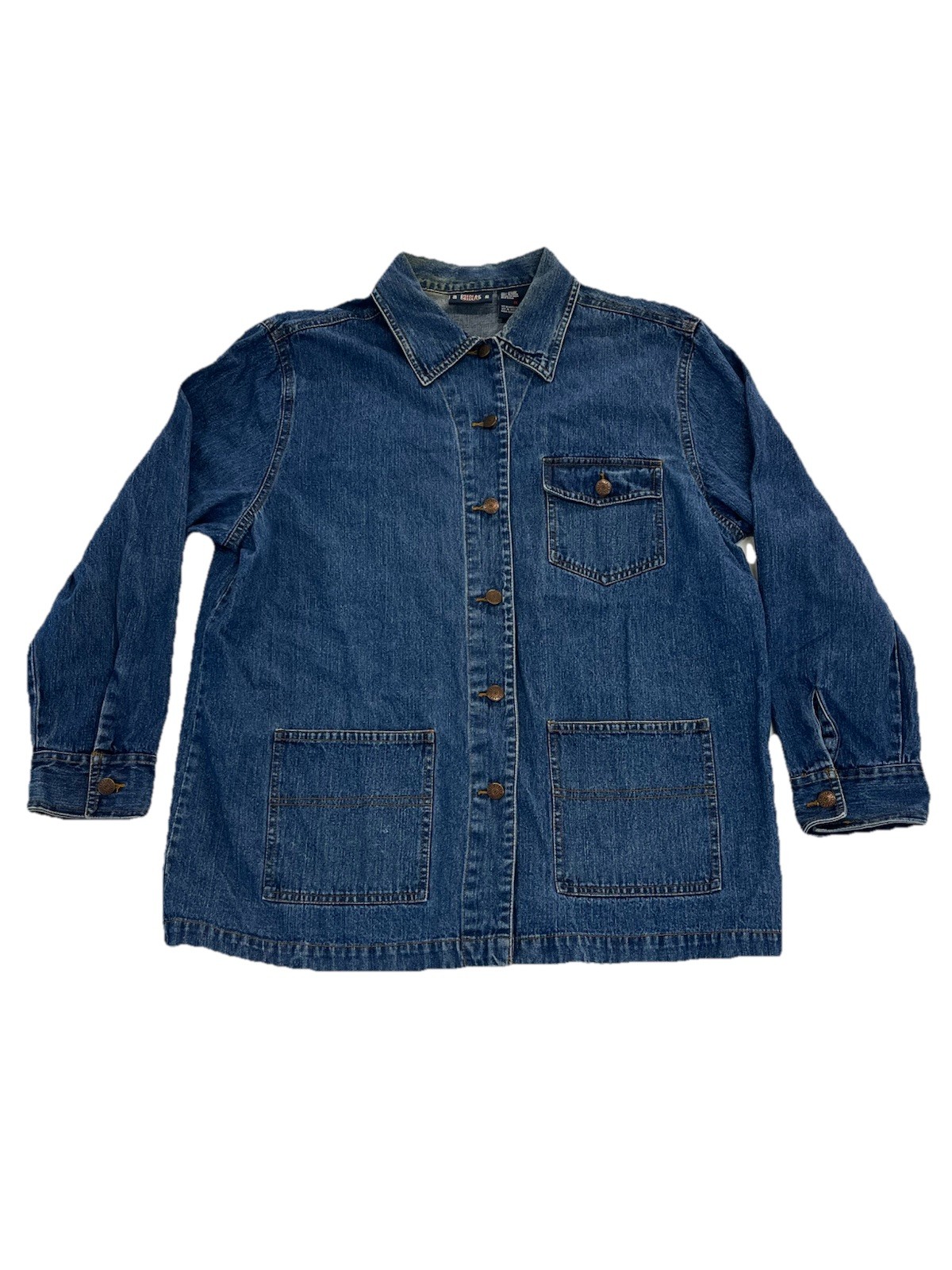 Vintage Bill Blass Women’s 1X Denim Shirt Jacket 90’s Y2K  Western Boho