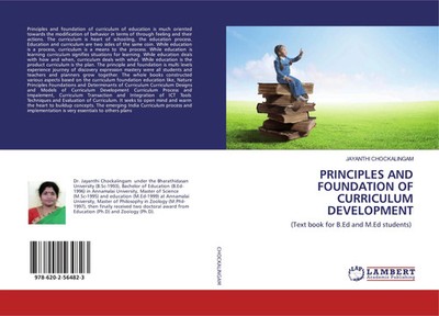 Jayanthi Chockalingam | PRINCIPLES AND FOUNDATION OF CURRICULUM DEVELOPMENT