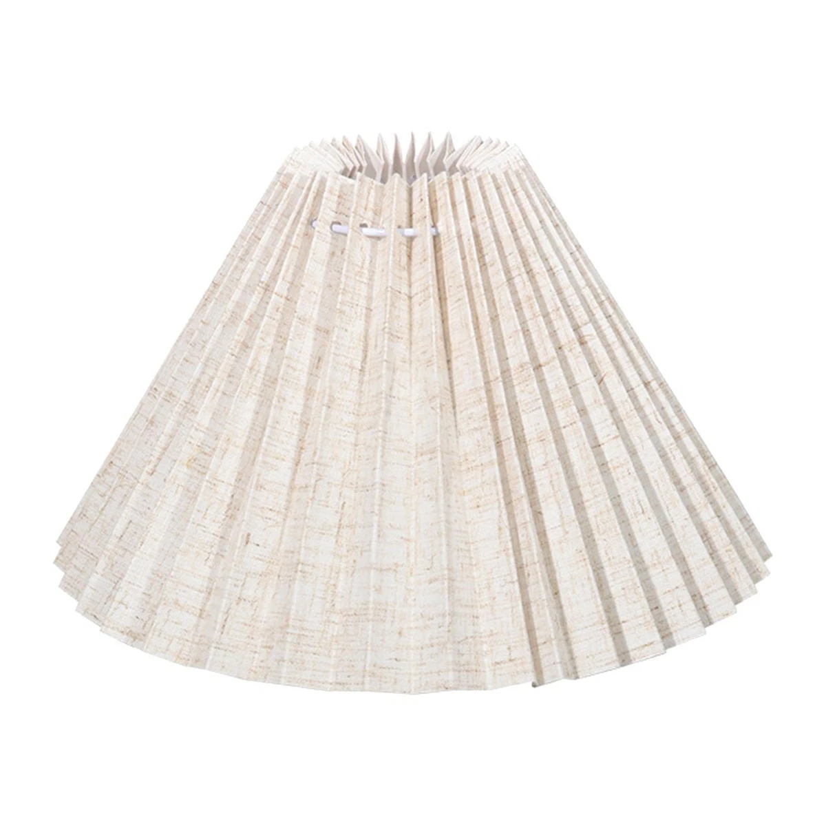 Abat-jour Plissé Cône 26,5 Cm Banci Firenze, Tissu Art Déco, Made In Italy