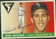 1955 Topps #66 Ron Jackson Chicago White Sox Ron Harris First Base Baseball Card