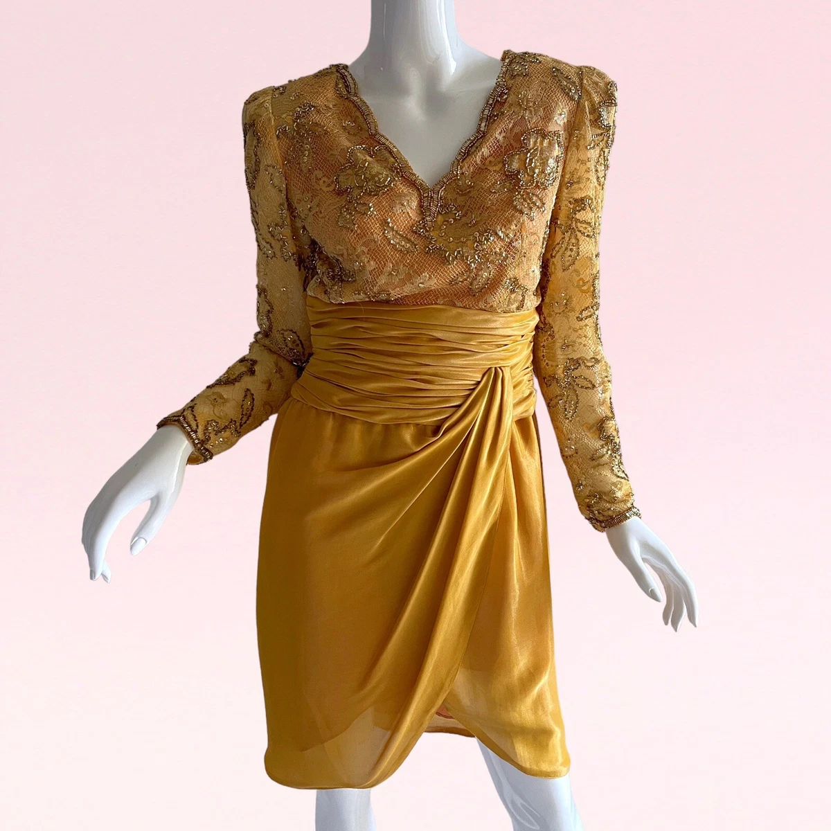 green emerald velvet dress Gold Disco Skater Dress – MessQueen New York main image 0