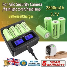 For Arlo HD Camera 3.7V RCR123A CR123a Rechargeable Batteries 2800mAh / Charger