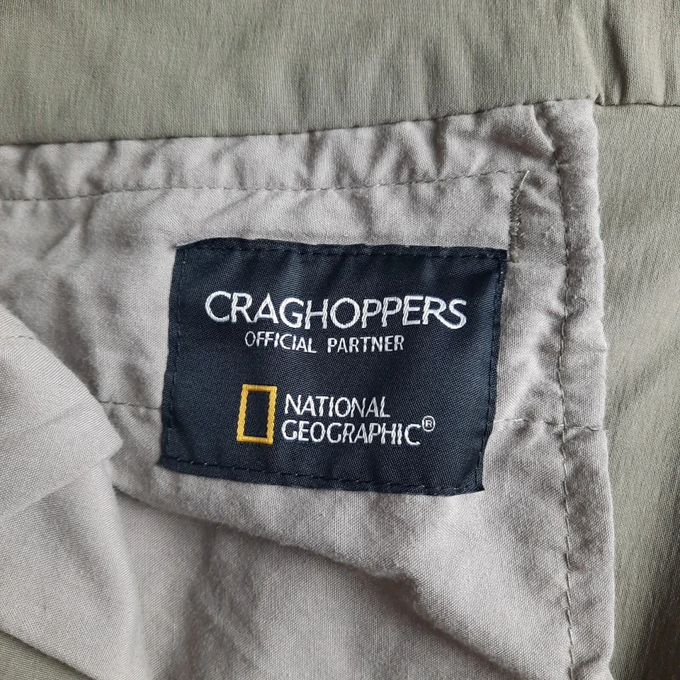 Pantalones Craghoppers Para Hombre Talla Grande Verde Exterior Senderismo Prostretch National Geo Foto 4 de 4