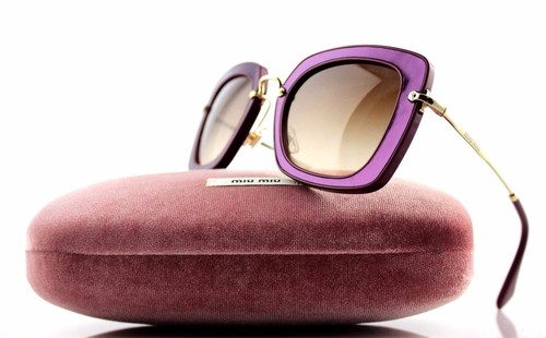 Raro Original Miu Miu Borgoña Amaranto oro Gradient Gafas de sol Mu 07OS  UFY-6S1 | eBay
